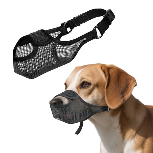 Voarge 1 Stück Hunde Maulkorb, Hundemaulkorb Atmungsaktiv für Große Hunde Einstellbar Maulkorb zum Schutz vor Bellen, M von Voarge