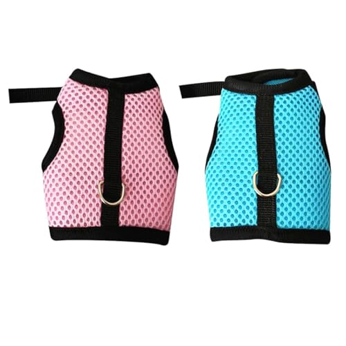 Voarge 2 Stück Weiches Kaninchen Geschirr mit Leine, Kaninchen Geschirr mit Elastischer Haustier Joggen Leine Voarge 2 Stück Weiches Kaninchen Geschirr mit Leine, Kaninchen Geschirr mit Elastischer Haustier Joggen Leine von Voarge