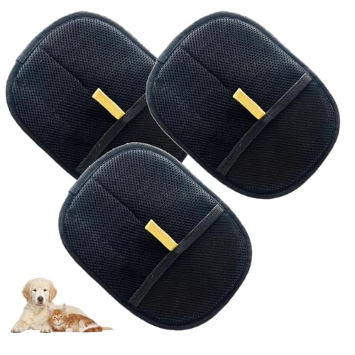 Voarge 3 PCS Tierhaarentfernungshandschuh für Katzen & Hunde, Pflegehandschuhe Für Verwendet Reinigung Haarentfernung und Schönheitszwecke von Voarge