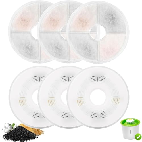 Voarge 6 Stück Filter für Katzenbrunnen für Katzen, 3 l, Aktivkohlefilter, Ersatzfilter mit Aktivkohle Voarge 6 Stück Filter für Katzenbrunnen für Katzen, 3 l, Aktivkohlefilter, Ersatzfilter mit Aktivkohle von Voarge