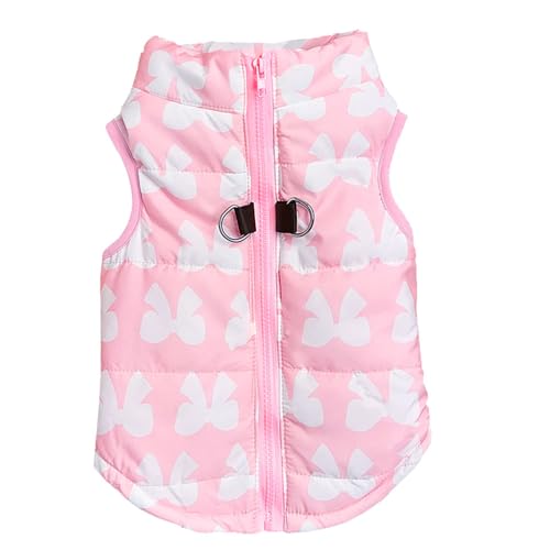 Voarge Haustier Jacke Warme Mäntel Winter Kleine Hunde Warme Weste Mit Reißverschluss Für Hund Chihuahua Kleine Haustier Winter Warme Weste (L, Rosa) von Voarge