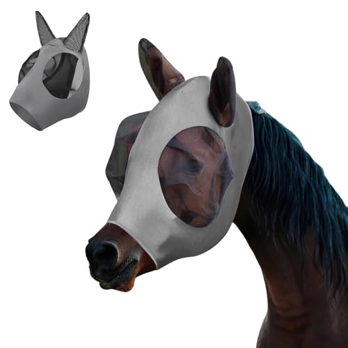 Voarge Horsefly Mask, Breathable Elastic Mesh Protection, Mosquito Repellent, Insect Repellent, Reusable, Grau von Voarge