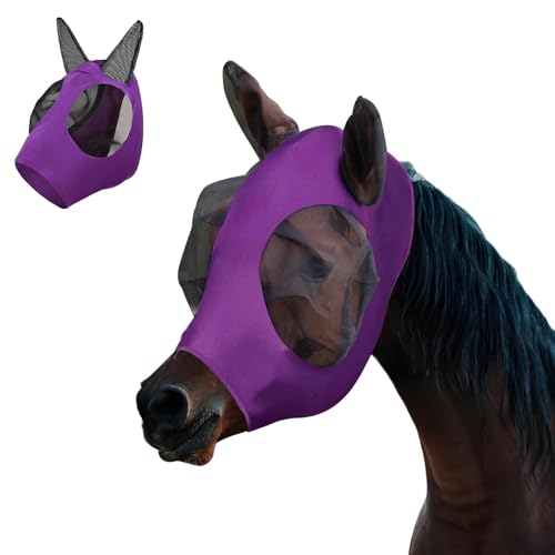 Voarge Horsefly Mask, Breathable Elastic Mesh Protection, Mosquito Repellent, Insect Repellent, Reusable, Lila von Voarge