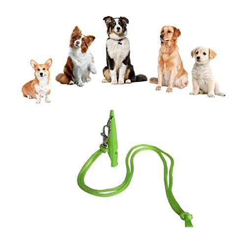 Voarge Hundepfeife mit Pfeifenband, Genormte Frequenz, Ideal Für Erziehungshilfen Hunde, Trainingspfeife Hunde Laut und Weitreichend Hundetraining (Grün) von Voarge