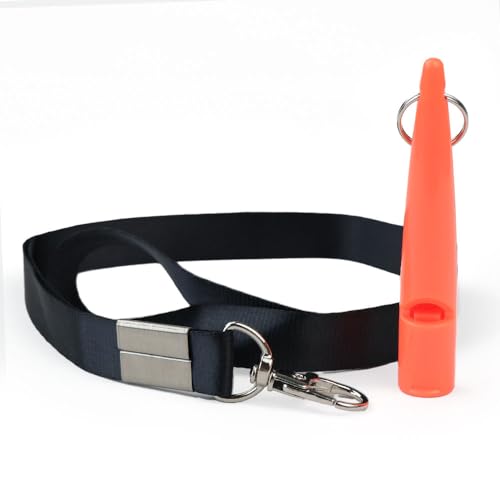 Voarge Hundepfeife mit praktischem Umhängeband,Hundepfeifen,Professionelle Trainingspfeife mit genormter Frequenz und Pfeifenband,Ideal für Hundetraining (Orange) von Voarge