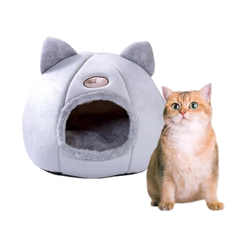 Voarge Katzenbett, Nesthöhle, Katzenbett für den Winter, weich, warm, mit herausnehmbaren und waschbaren Kissen, für Hamster, Kaninchen, Welpen, Meerschweinchen, Babykatze Voarge Katzenbett, Nesthöhle, Katzenbett für den Winter, weich, warm, mit herausnehmbaren und waschbaren Kissen, für Hamster, Kaninchen, Welpen, Meerschweinchen, Babykatze von Voarge