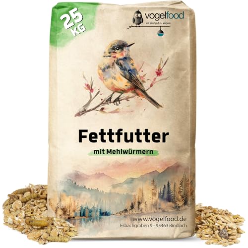 Vogelfood 25 kg Fettfutter mit Mehlwürmern für Wildvögel Vogelfood 25 kg Fettfutter mit Mehlwürmern für Wildvögel von vogelfood wir sind gut zu Vögeln