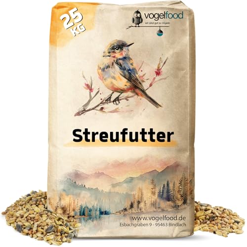 25 kg Streufutter Marke "Vogelfood" Wildvogelfutter Sommerstreu Winterstreu Vogelfutter von Vogelfood