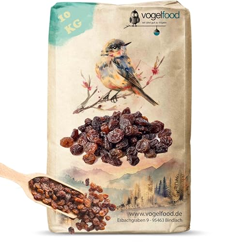 Vogelfood 10 kg Rosinen Futterrosinen Marke Futter Vögel Meisen Wildvögel Top Qualität von Vogelfood