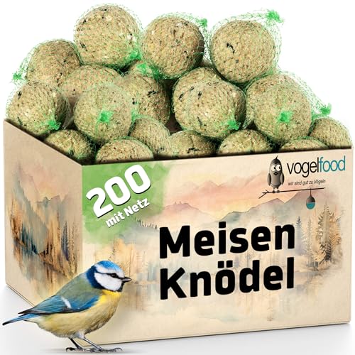 200 Stück Meisenknödel mit Netz Marke Vogelfood Vogelfutter Wildvogelfutter Ganzjahresfutter Fettfutter von Vogelfood