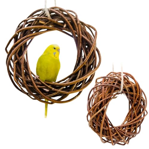 Vogelgaleria® 2X Leckerer Weidenring zum Knabbern für Wellensittich, Nymphensittich & Co.; Weidengeflecht. Vogelspielzeug Voliere Vogelkäfig. Vogelspielplatz zum Aufhängen Vogelgaleria® 2X Leckerer Weidenring zum Knabbern für Wellensittich, Nymphensittich & Co.; Weidengeflecht. Vogelspielzeug Voliere Vogelkäfig. Vogelspielplatz zum Aufhängen von Vogelgaleria