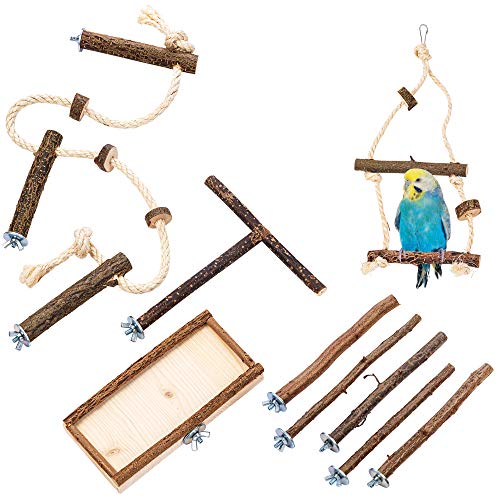 Vogelgaleria® 9 teiliges Vogelkäfig Zubehör Set für Wellensittich & Co. Für die besondere artgerechte Vogelhaltung Vogelgaleria® 9 teiliges Vogelkäfig Zubehör Set für Wellensittich & Co. Für die besondere artgerechte Vogelhaltung von Vogelgaleria
