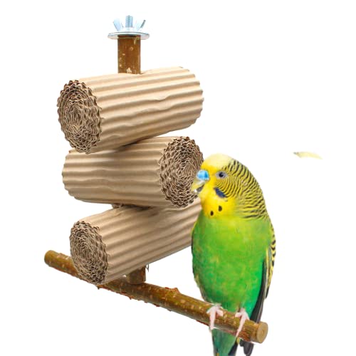 Vogelgaleria® Knabberparadies für Vögel - Ausgiebige Beschäftigung Wird durch diesen Vogelspielplatz garantiert Braun von Vogelgaleria