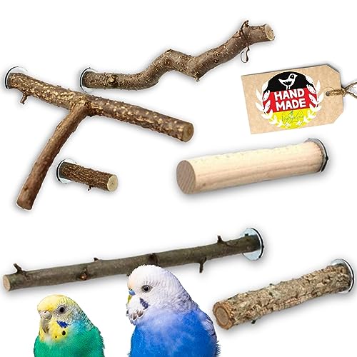Vogelgaleria® Sitzstangen für Wellensittich Probierset Naturholz Sitzstangen - Vogelkäfig Zubehör Vogelgaleria® Sitzstangen für Wellensittich Probierset Naturholz Sitzstangen - Vogelkäfig Zubehör von Vogelgaleria