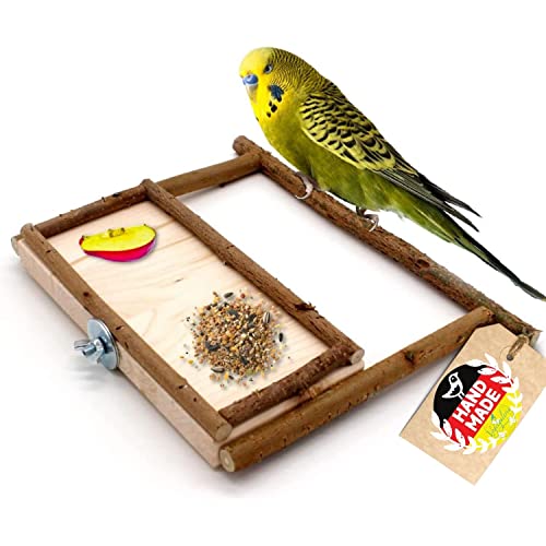 Vogelgaleria® Handgemachtes Sitzbrett mit Naturholz - Anflugstange | Wellensittich Zubehör für die Voliere oder den Vogelkäfig Vogelgaleria® Handgemachtes Sitzbrett mit Naturholz - Anflugstange | Wellensittich Zubehör für die Voliere oder den Vogelkäfig von Vogelgaleria