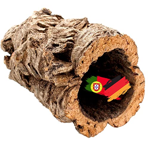 Vogelgaleria® Tolle Korkröhre aus Reiner Korkrinde, 20cm lang, 15cm hoch, ideal auch als Kork Terrarium Deko von Vogelgaleria