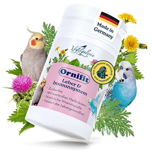 Vogelgaleria® Ornifit zuckerfreies Mineralfutter 50g zur Stärkung von Leber und Immunsystem mit wichtigen Vitaminen & Wildkräutern für Vögel wie Wellensittich, Nymphensittich von Vogelgaleria