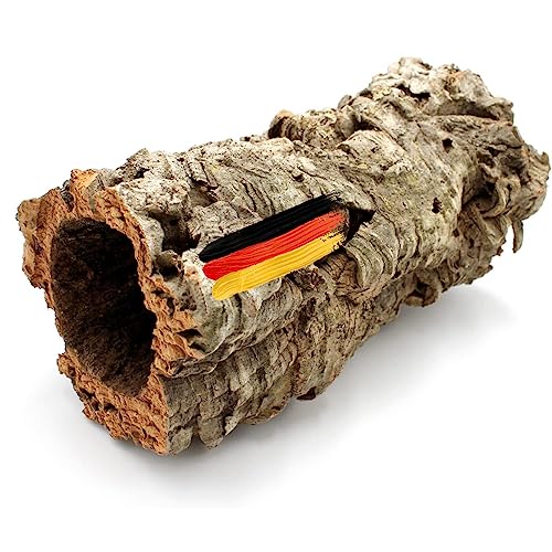 Vogelgaleria® Tolle Korkröhre aus Natur Kork-rinde für Terrarien, Nagertunnel | Nager Degu Hamster Reptilien Ratte Chinchilla Zubehör Spielzeug | Terrarium Deko | Länge 30cm; Innendurchmesser 8-13cm von Vogelgaleria