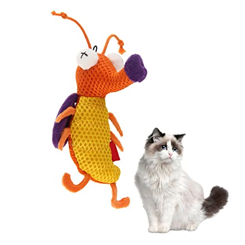 Voiakiu Flauschiges interaktives Katzenspielzeug | Niedliches Dinosaurier-Seepferdchen-Form-Plüsch-Katzen-Kauspielzeug für Kätzchen-Übung,Niedliches Cartoon-Kätzchen-Katzenminze-Spielzeug von Voiakiu