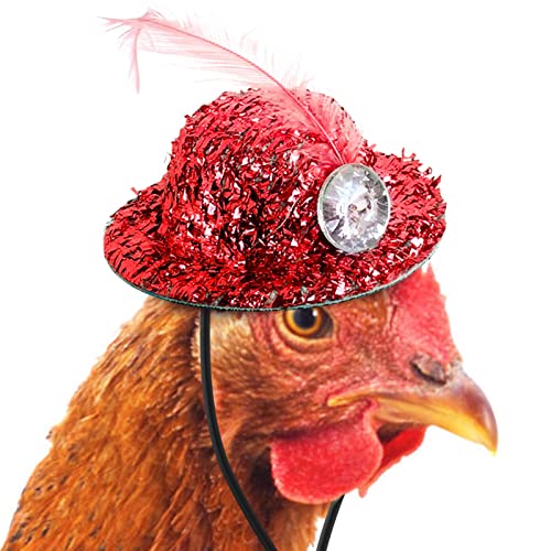 Voiakiu Hühnerhüte für Hennen,Mini Henne Huhn | Lustige Hühnerhüte für Hühner, kleine Haustiere, Hahnente, Kleintiershow-Kostüm, lustiges Hühnerzubehör von Voiakiu