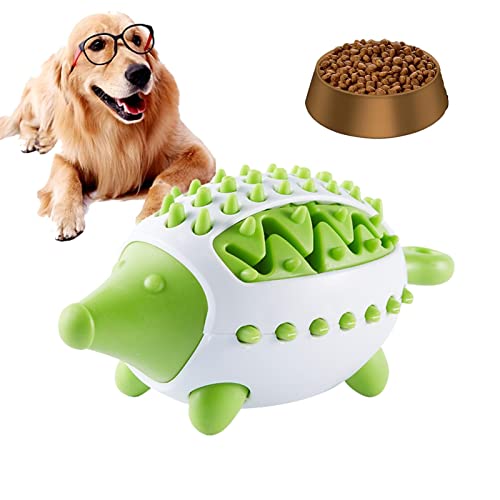Voiakiu Leckerli spendendes Hundespielzeug,Hundespielzeug für Aggressive Kauer | Hundezahnreinigungsspielzeug, interaktives Hundespielzeug, Welpen-Puzzle-Spielzeug, Hunde-Leckerli-Ball zum Zahnen von Voiakiu