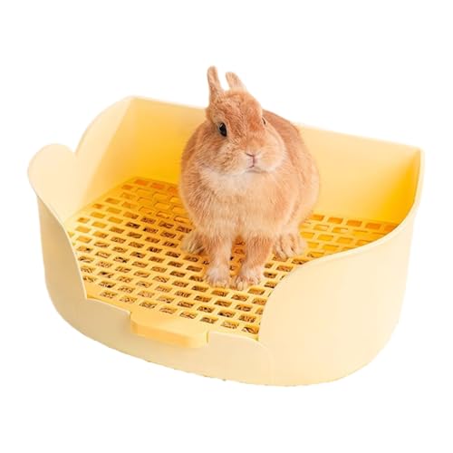 Eckräumschachtel, Katzentoilette für Hase - Sprühdicht halb verschlepptes Design Müllbox Hasenbettwäsche | Kleine Tierart, Trainingstoilettenpfanne für Familie, Freunde, Zuhause von Voihamy