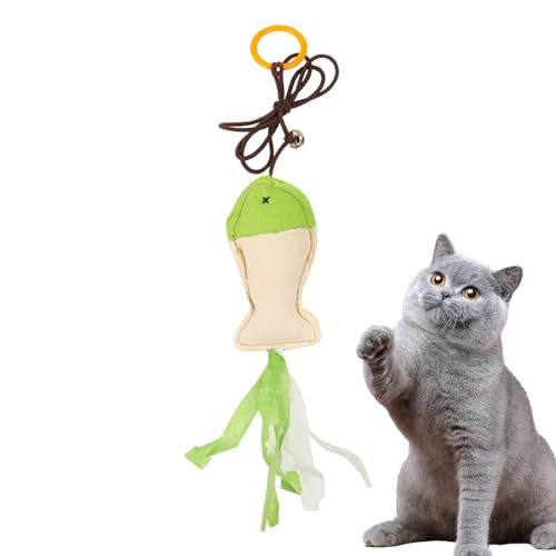Fischspielzeug für Katzen, niedliches Katzenspielzeug – Nähbares Katzenspielzeug mit Glocke für Indoor-Katzen zum Laufen und Trainieren, Fisch-Teaser Fischspielzeug für Katzen, niedliches Katzenspielzeug – Nähbares Katzenspielzeug mit Glocke für Indoor-Katzen zum Laufen und Trainieren, Fisch-Teaser von Voihamy