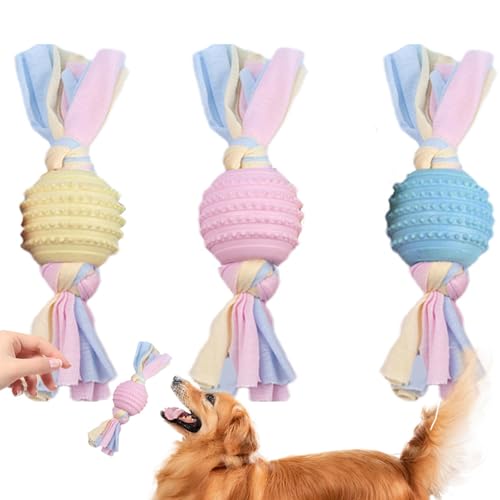 Hundespielzeug für Welpen | Weiche -Welpen-Zahnstäbchen, wiederverwendbarer Ball mit Seil, Hundespielzeug, Welpen-Beißring, Hundezahnreinigungsspielzeug zur Linderung von Langeweile Hundespielzeug für Welpen | Weiche -Welpen-Zahnstäbchen, wiederverwendbarer Ball mit Seil, Hundespielzeug, Welpen-Beißring, Hundezahnreinigungsspielzeug zur Linderung von Langeweile von Voihamy