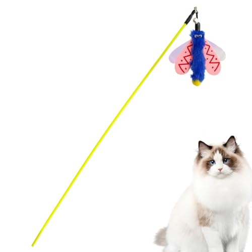 Katzen-Teasing-Stab | Lustiges Kätzchen-Spielzeug mit Glocke – Interaktives Kätzchen-Spielzeug, Libelle, Katzen-Spielstab, Haustier-Spielzeug für Katze, Kätzchen, Spaß beim Trainieren Katzen-Teasing-Stab | Lustiges Kätzchen-Spielzeug mit Glocke – Interaktives Kätzchen-Spielzeug, Libelle, Katzen-Spielstab, Haustier-Spielzeug für Katze, Kätzchen, Spaß beim Trainieren von Voihamy