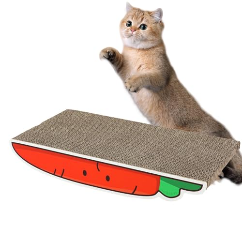 Katzenkratzbrett | Gemüsewellpappe für Kätzchen - Schutz von Möbeln Katzenkratzpad, Katzenkratzpappe mit Bananen-Zwiebel- und Karottenform Katzenkratzbrett | Gemüsewellpappe für Kätzchen - Schutz von Möbeln Katzenkratzpad, Katzenkratzpappe mit Bananen-Zwiebel- und Karottenform von Voihamy