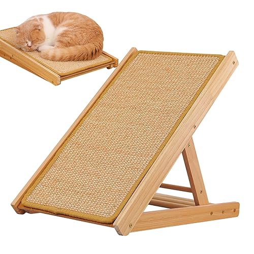 Katzenkratzer für Hauskatzen - Kratzbrett Rampe aus Pappe mit natürlichem Sisal,Kratzkarton, Katzenkratzrampe, interaktives Katzenspielzeug, Katzenkratzbrett, Katzenkratzmatte zum Schutz Voihamy von Voihamy