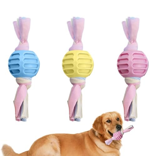 Kauspielzeug für Welpen – Welpen-Kauspielzeug, wiederverwendbarer Ball mit Seil, Hundespielzeug, Welpen-Beißring, Hundezahnreinigungsspielzeug zur Linderung von Langeweile Kauspielzeug für Welpen – Welpen-Kauspielzeug, wiederverwendbarer Ball mit Seil, Hundespielzeug, Welpen-Beißring, Hundezahnreinigungsspielzeug zur Linderung von Langeweile von Voihamy