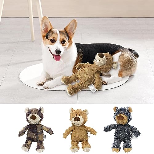 Voihamy Bear Dog Toy - Haustier Plüschbär Spielzeug - Extreme Bear Hundespielzeug - Unzerstörbares Hundespielzeug Bär - Quietschendes Plüsch Hundespielzeug Für Welpen Und Kleine Hunde von Voihamy