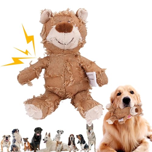 Voihamy Extreme Bear Hundespielzeug | Unzerstörbar Hundespielzeug Bär | Indestructible Robust Bear | Plüschbär Hundespielzeug | Stofftier Kauspielzeug Für Hunde | Unzerstörbarer Robuster Bär von Voihamy