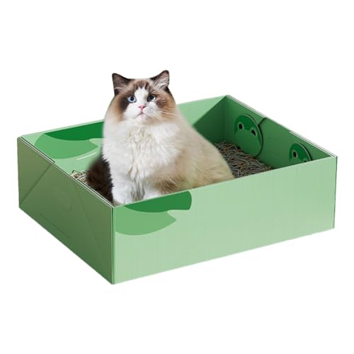 Voihamy Katzenstreubehälter, tragbare Katzentoilette - Tragbare verdickte Katzentoilette,Saubere und hygienische Katzentoilette für Camping, Reisen, Zuhause und Picknick von Voihamy