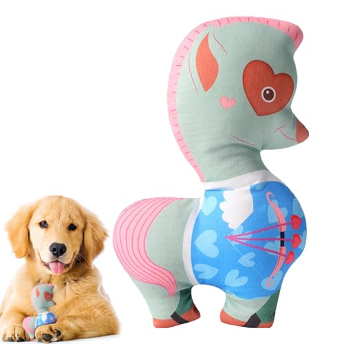 Voihamy Plüsch-Kauspielzeug für Hunde | Bedrucktes Quietschspielzeug in Cartoon-Tierform | Interaktives Haustierspielzeug mit integriertem Stimmgerät für Katzen, Hunde und andere Kleintiere von Voihamy