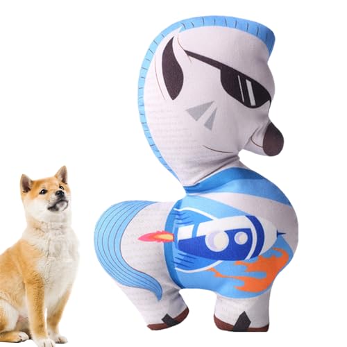 Voihamy Plüsch-Kauspielzeug für Hunde - Quietschendes Plüsch-Kauspielzeug mit Aufdruck für Hunde | Mehrzweck-Kauspielzeug zum Zahnen für Hunde, Katzen und andere Kleintiere von Voihamy