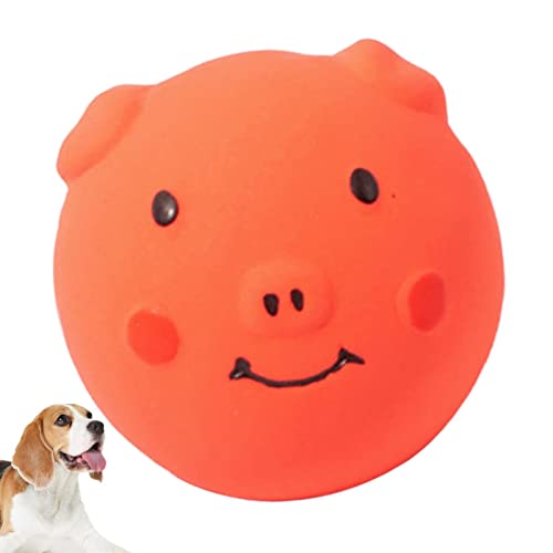Voihamy Quietschendes Hundespielzeug | Welpen-Spielzeug-Ball-Schwein-Form | Zahnungsspielzeug, Haustierspielzeug Spaß für Indoor-Welpen und Hunde zum Kauen und Spielen von Voihamy