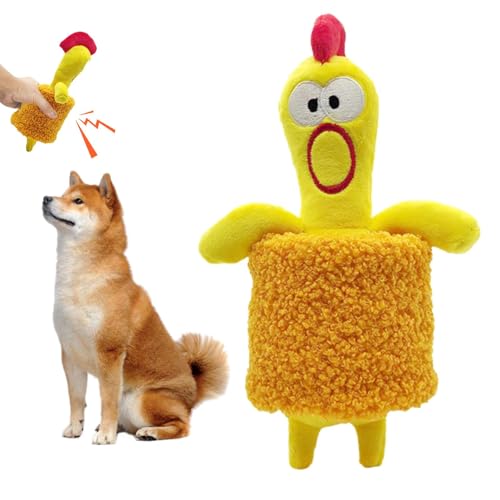 Voihamy Weiches Hunde-Puzzlespielzeug, Plüsch-Hundespielzeug mit quietschendem Huhn - Huhn mit Schal, Spielzeug zur Bereicherung für Hunde - Geistig anregendes Spielzeug mit Sound für Hunde, Voihamy Weiches Hunde-Puzzlespielzeug, Plüsch-Hundespielzeug mit quietschendem Huhn - Huhn mit Schal, Spielzeug zur Bereicherung für Hunde - Geistig anregendes Spielzeug mit Sound für Hunde, von Voihamy