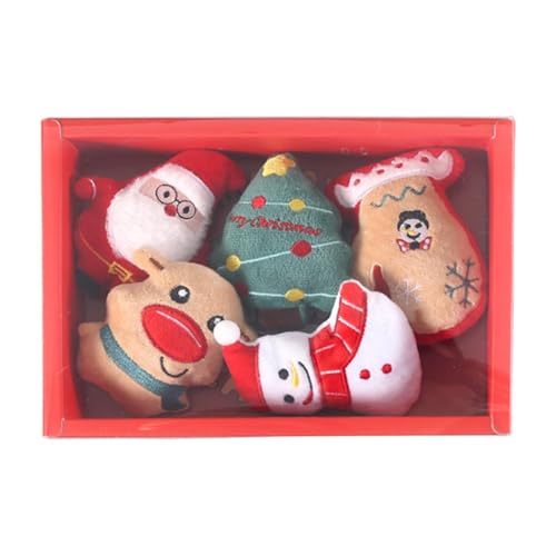 Voihamy Weihnachts-Katzenminze-Spielzeug,Katzenminze-Spielzeug | Cartoon-Katzen-Katzenminze-Spielzeug,5 x weiche Stofftiere, niedliche Kauspielzeuge mit Glöckchen für Unterhaltung, Kauen, Training Voihamy Weihnachts-Katzenminze-Spielzeug,Katzenminze-Spielzeug | Cartoon-Katzen-Katzenminze-Spielzeug,5 x weiche Stofftiere, niedliche Kauspielzeuge mit Glöckchen für Unterhaltung, Kauen, Training von Voihamy
