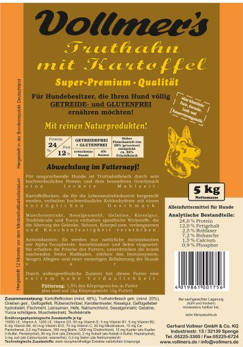 Vollmers Truthahn mit Kartoffel, 1er Pack (1 x 5 kg) von Vollmer's