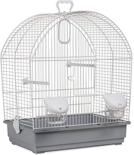 Voltrega Mirabel Vogelkäfig mit pinkem Boden, 41 x 25,5 x 48 cm von VOLTREGA