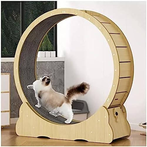 Katzenlaufrad, Katzenlaufrad, Katzenlaufband Mit Integriertem Rad, Hilft Katzen Beim Abnehmen Oder Halten, 4 Größenoptionen Verfügbar,L-100X107cm,Hilarious123 von Volu