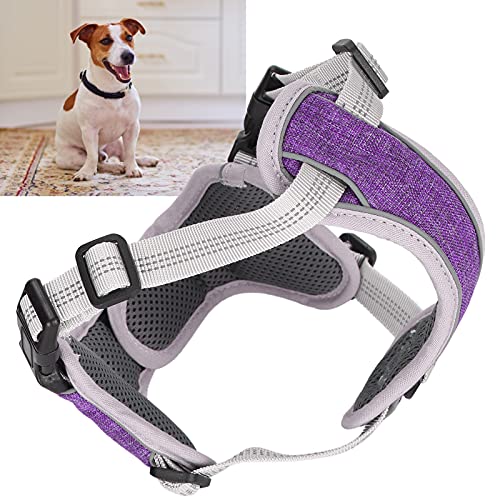 Hundewestengeschirr, Outdoor-Hundegeschirr, reflektierendes Haustiergeschirr mit 1 X Hundewestengeschirr für Hundewestengeschirr(Purple, XXL) von Voluxe