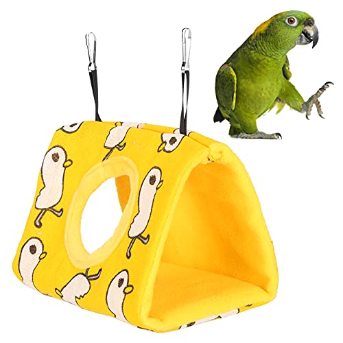 Vogelhängebett, praktisch bequem bequem Papageien-Hängematte für Vögel für kleine Haustiere(L, Duck+Yellow Bottom) von Voluxe