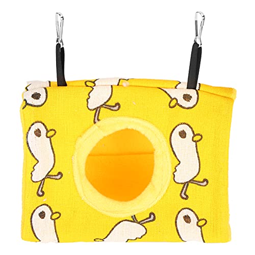 Vogelhängebett, praktisch bequem bequem Papageien-Hängematte für Vögel für kleine Haustiere(S, Duck+Yellow Bottom) von Voluxe
