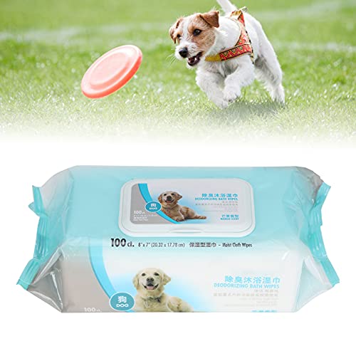 Voluxe Desodorierende Tücher für Haustiere, Desodorierende Reinigungstücher für Hunde für die Ohren mit 1 Packung X Pet Tücher für Tücher für Haustiere(Dog Bath Towel 100 Pumps) von Voluxe