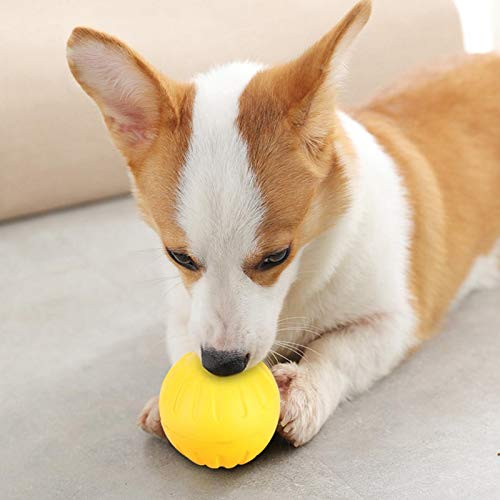 Voluxe Hundespielzeug, gelbe Haustiere Hundeballspielzeug, Hundefutter Tragbares Hundespielzeug Hund Kauspielzeug Hundetraining Treat Interaktives Hundespielzeug von Voluxe