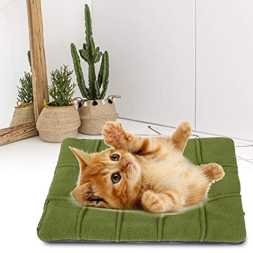 Voluxe Katzenpad, Haustiermatte, Hundematte Pet Quadratische Gittermatte Verdicken Sie das samtgrüne Trainingspad für kleine Hundekatzen Aller Jahreszeiten(XS) von Voluxe