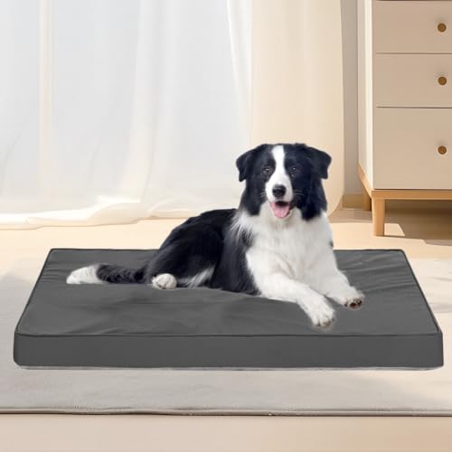 Vomiliku Orthopädische Hundebetten für große Hunde – große Eierkiste, Schaumstoff-Hundebett, wasserdichte Haustiermatte mit abnehmbarem, waschbarem Bezug, Grau Vomiliku Orthopädische Hundebetten für große Hunde – große Eierkiste, Schaumstoff-Hundebett, wasserdichte Haustiermatte mit abnehmbarem, waschbarem Bezug, Grau von Vomiliku